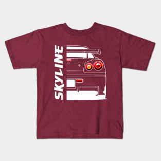 GTR SKYLINE GT-R34 Kids T-Shirt